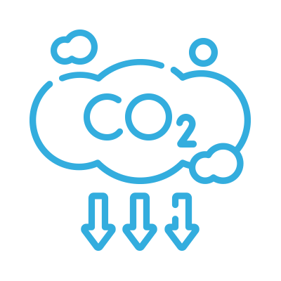 CO2 neutraal icoon blauw | Intermail BV